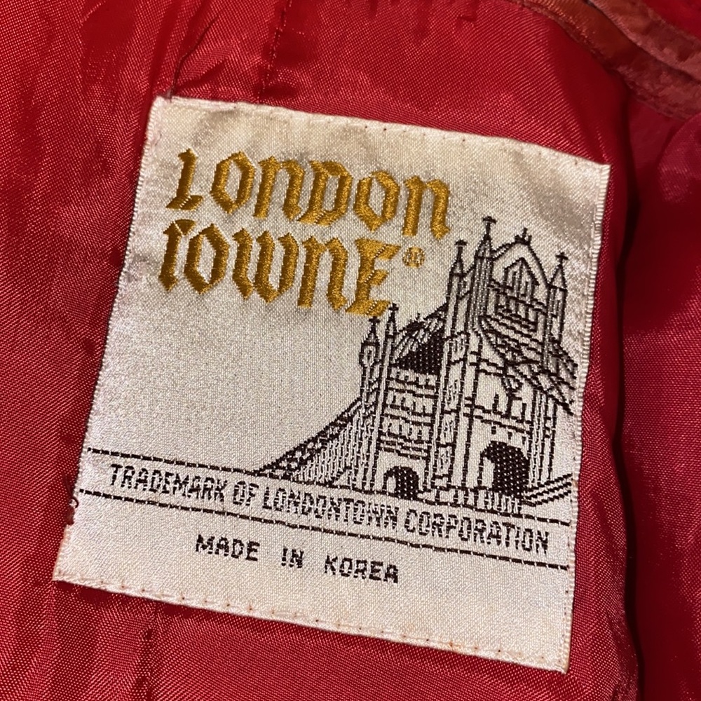 London Towne red jacket coat removable hood & removable quilted insert Small - Picture 7 of 17